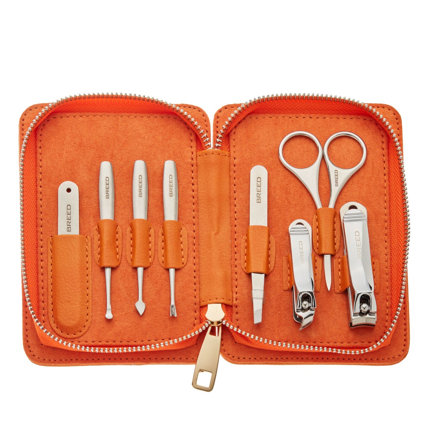 Breed Katana 8 Piece Surgical Steel Groom Kit - Orange - BRDGRMKIT-ORG