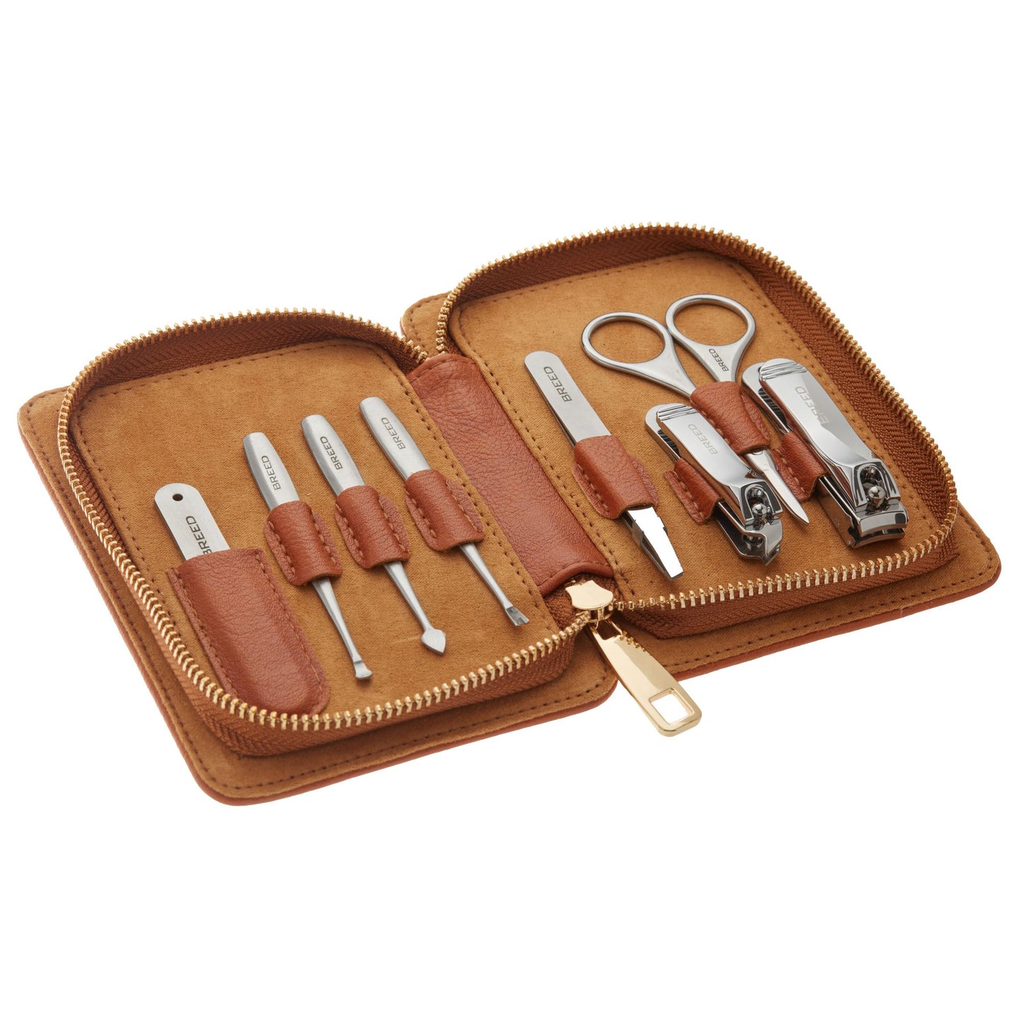 Breed Katana 8 Piece Surgical Steel Groom Kit - Camel - BRDGRMKIT-CML