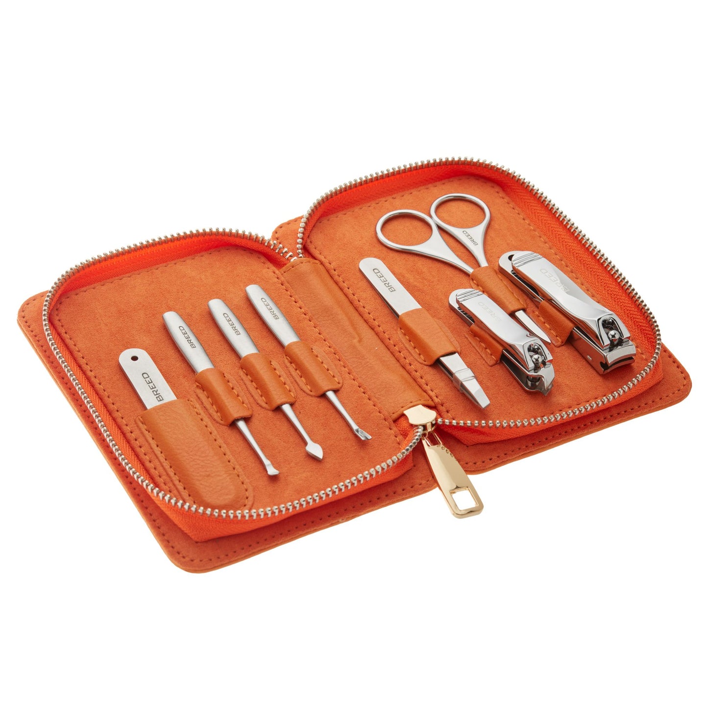 Breed Katana 8 Piece Surgical Steel Groom Kit - Orange - BRDGRMKIT-ORG