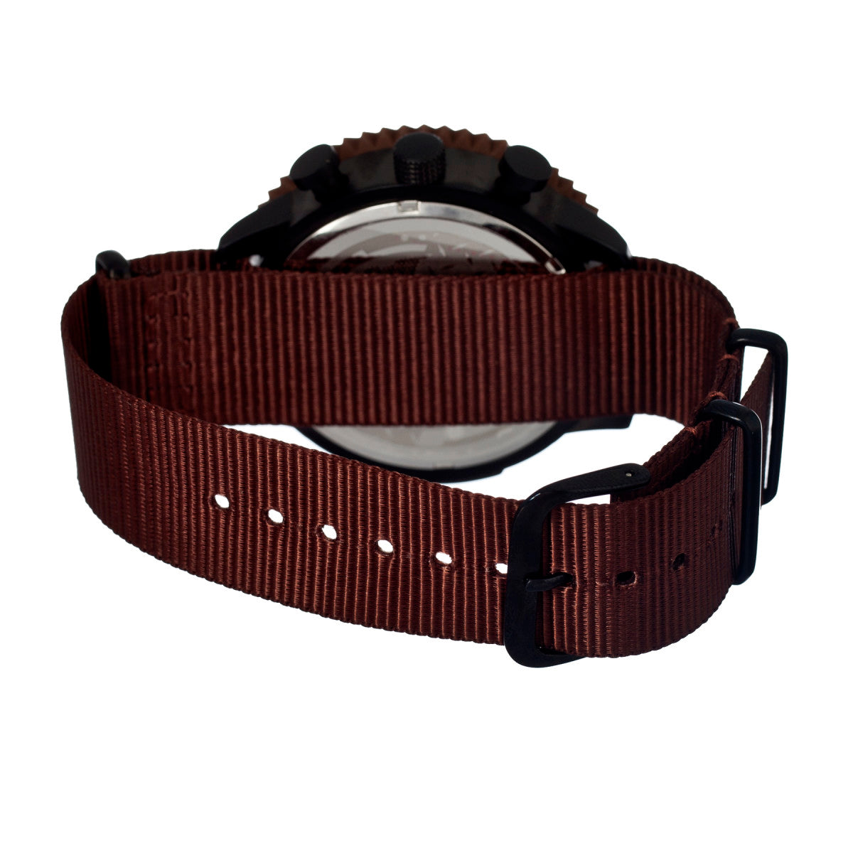 Breed Decker Nylon-Band Chronograph Men's Watch - Brown - BRD1503