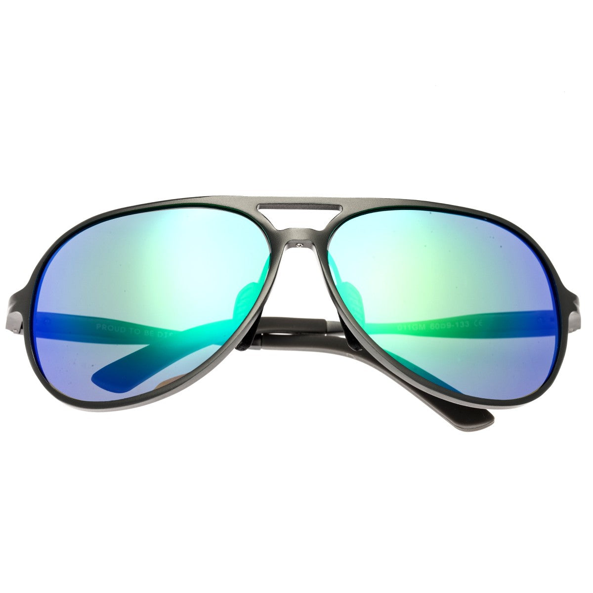 Breed Earhart Aluminium Polarized Sunglasses - Gunmetal/Blue-Green - BSG011GM