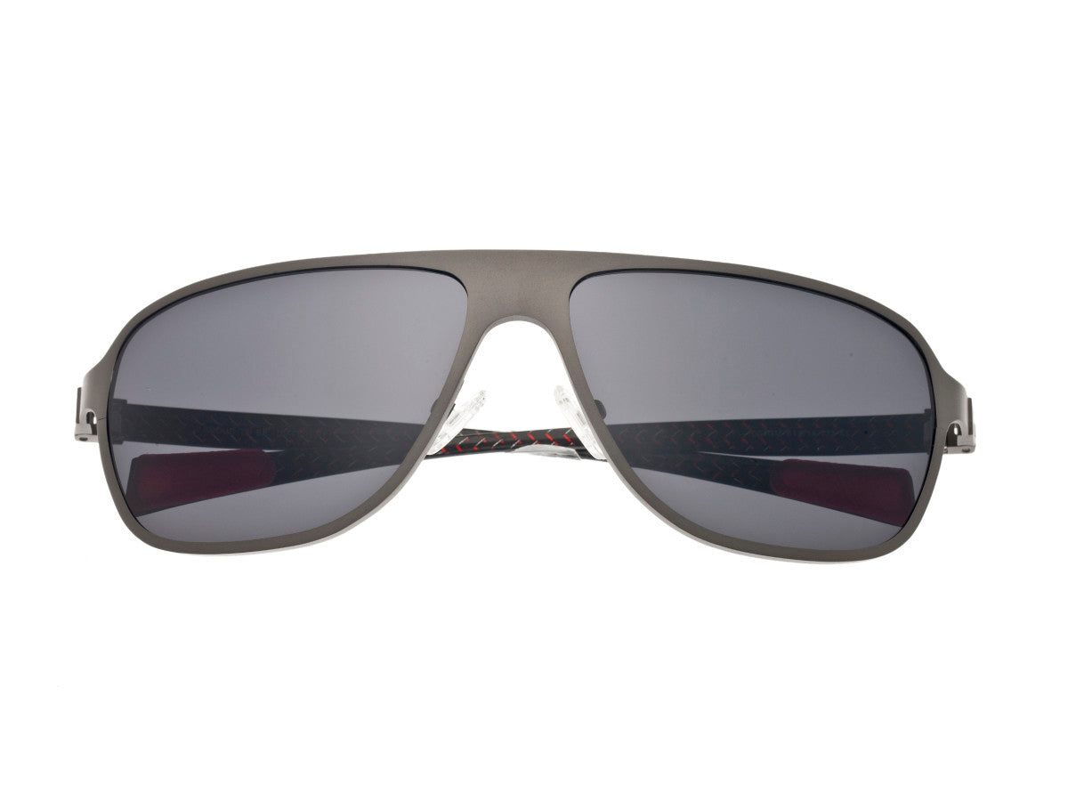 Breed Atmosphere Titanium and Carbon Fiber Polarized Sunglasses - Gunmetal/Black - BSG004GM