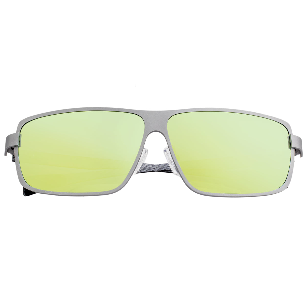 Breed Finlay Titanium Polarized Sunglasses - Silver/Yellow - BSG033SR