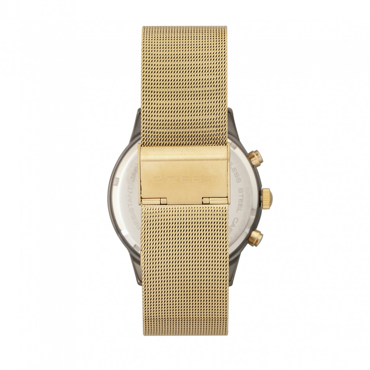 Breed Espinosa Chronograph Mesh-Bracelet Watch w/ Date -  Gold/Gunmetal - BRD7603