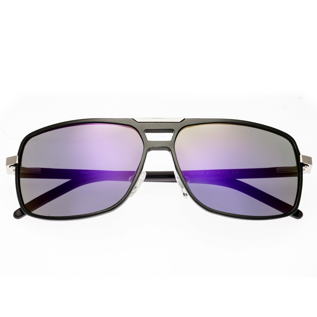 Breed Retrograde Aluminium Polarized Sunglasses - Gunmetal/Purple - BSG017SR