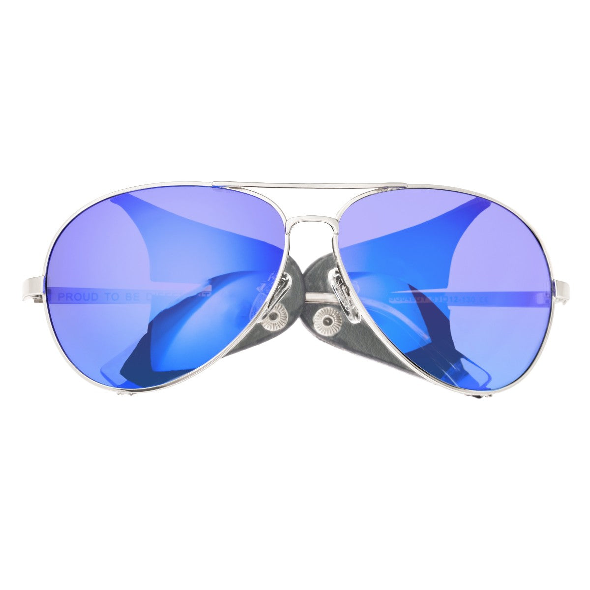 Breed Eclipse Titanium Polarized Sunglasses - Silver/Purple-Blue - BSG048GY