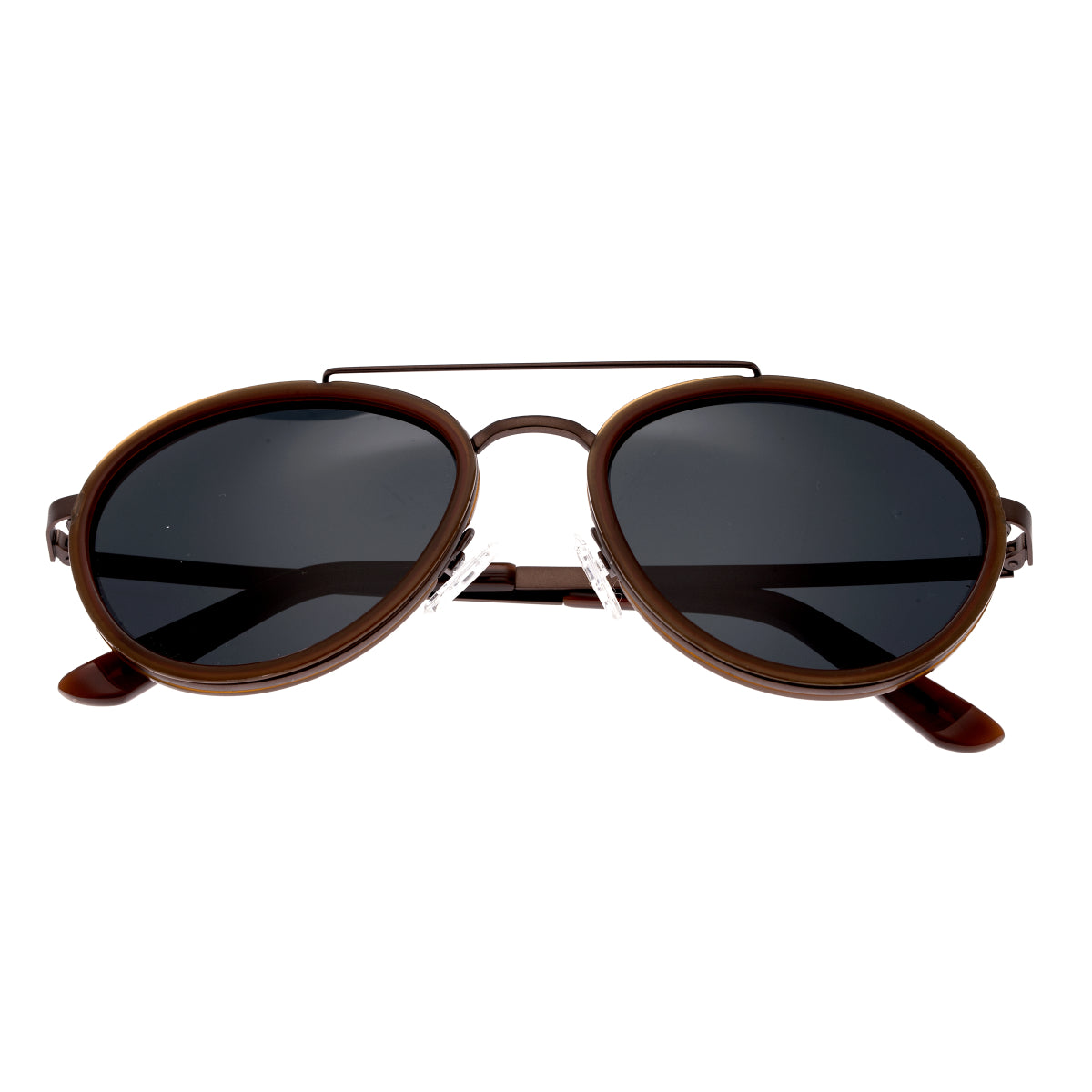 Breed Gemini Titanium Polarized Sunglasses - Brown/Black - BSG038BN
