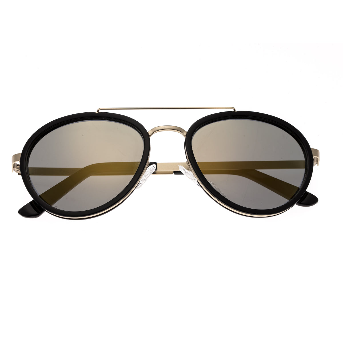 Breed Gemini Titanium Polarized Sunglasses - Gold-Black/Gold-Green - BSG038GD