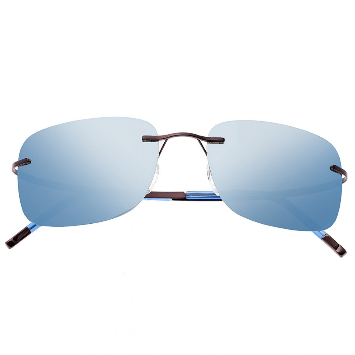 Breed Orbit Titanium Polarized Sunglasses - Brown/Blue - BSG042BN