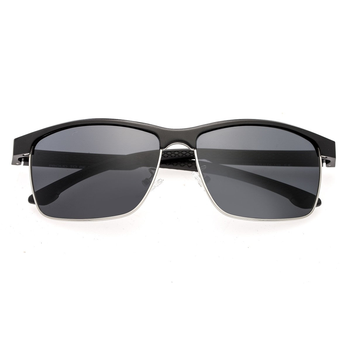 Breed Bode Aluminium Polarized Sunglasses - Black/Black - BSG026BK