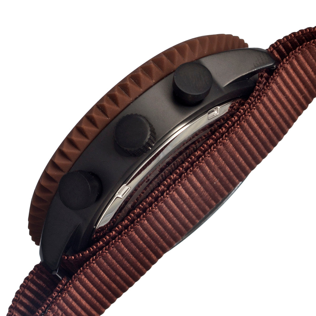Breed Decker Nylon-Band Chronograph Men's Watch - Brown - BRD1503