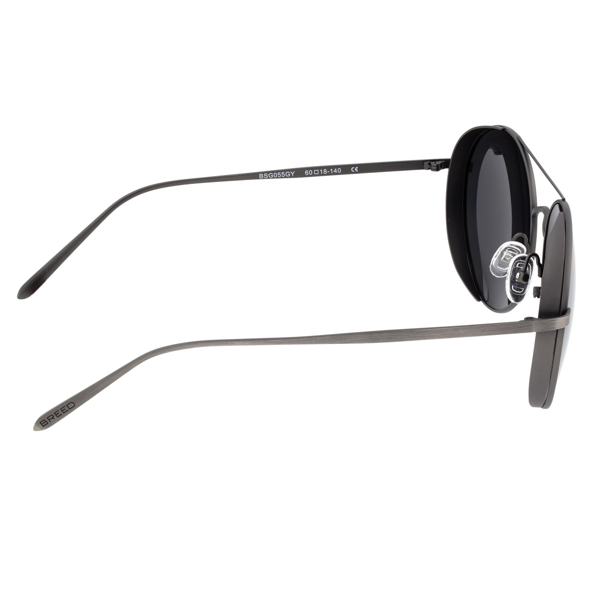 Breed Barlow Titanium Polarized Sunglasses - Gunmetal/Black - BSG055GY