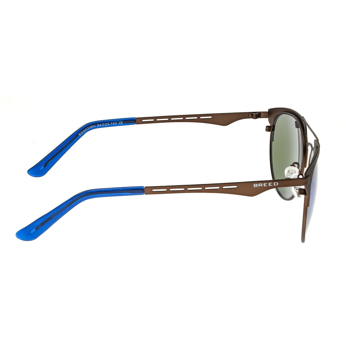 Breed Hercules Titanium Polarized Sunglasses - Brown/Blue - BSG039BN