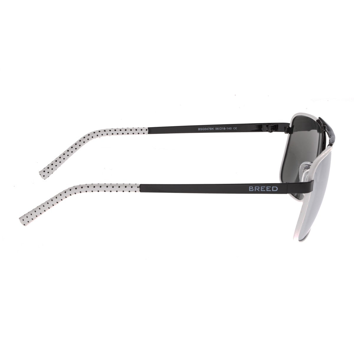 Breed Draco Polarized Sunglasses - Black/Silver - BSG047BK
