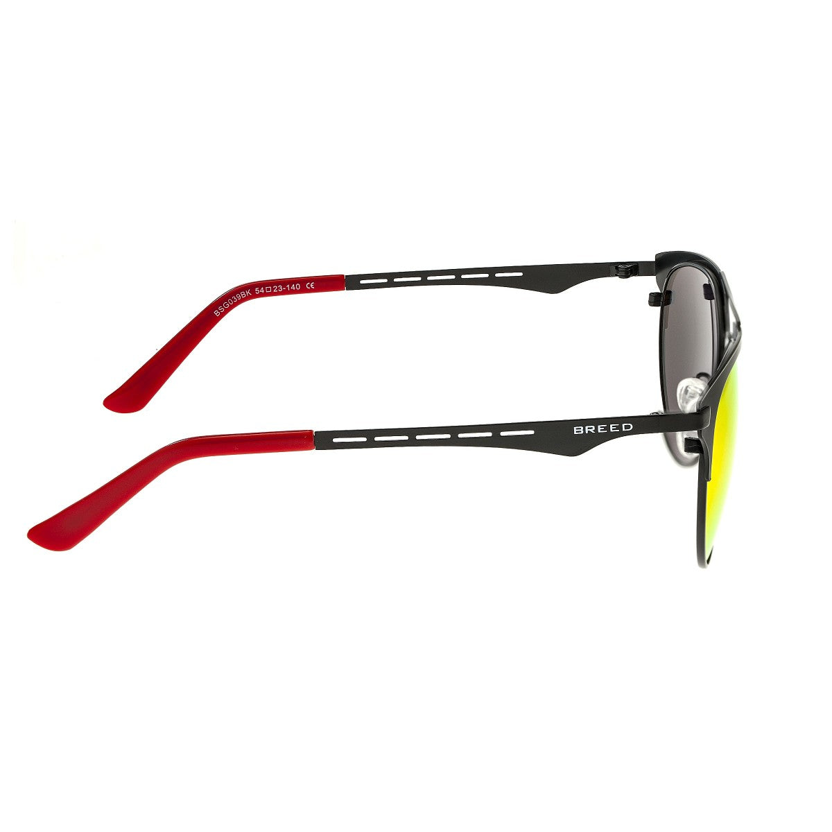 Breed Hercules Titanium Polarized Sunglasses - Black/Red-Yellow - BSG039BK