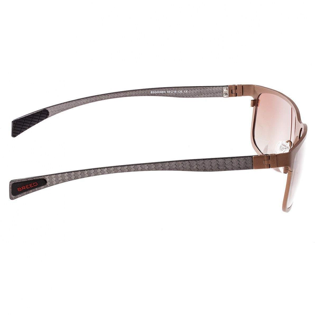 Breed Neptune Titanium and Carbon Fiber Polarized Sunglasses - Brown/Brown - BSG008BN