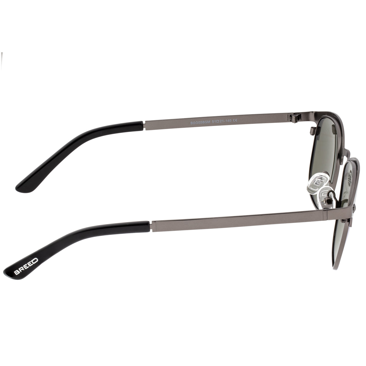 Breed Phase Titanium Polarized Sunglasses - Gunmetal/Blue - BSG058GM