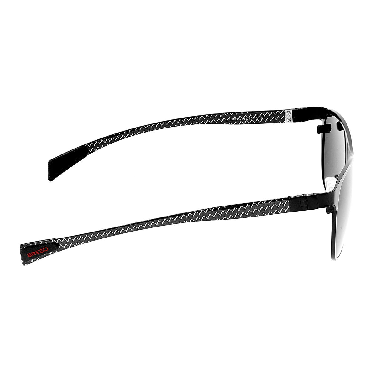 Breed Templar Titanium Polarized Sunglasses - Black/Black - BSG035BK