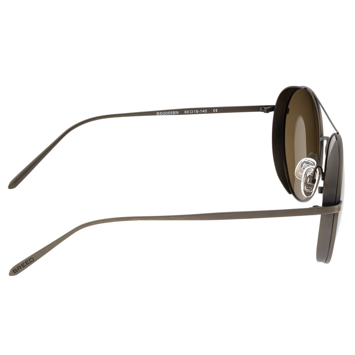 Breed Barlow Titanium Polarized Sunglasses - Bronze/Brown - BSG055BN