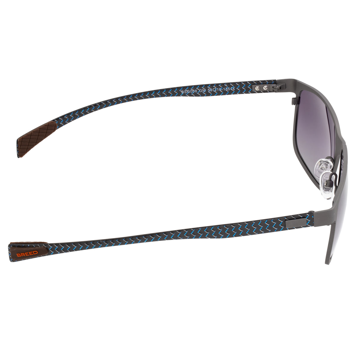 Breed Neptune Titanium and Carbon Fiber Polarized Sunglasses - Gunmetal/Black - BSG008GM