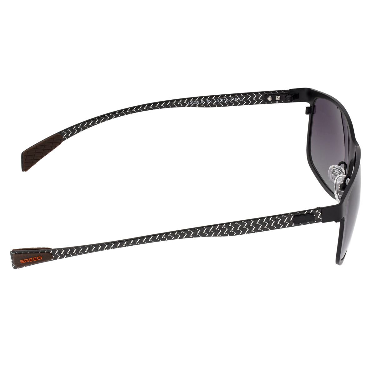 Breed Neptune Titanium and Carbon Fiber Polarized Sunglasses - Black/Black - BSG008BK