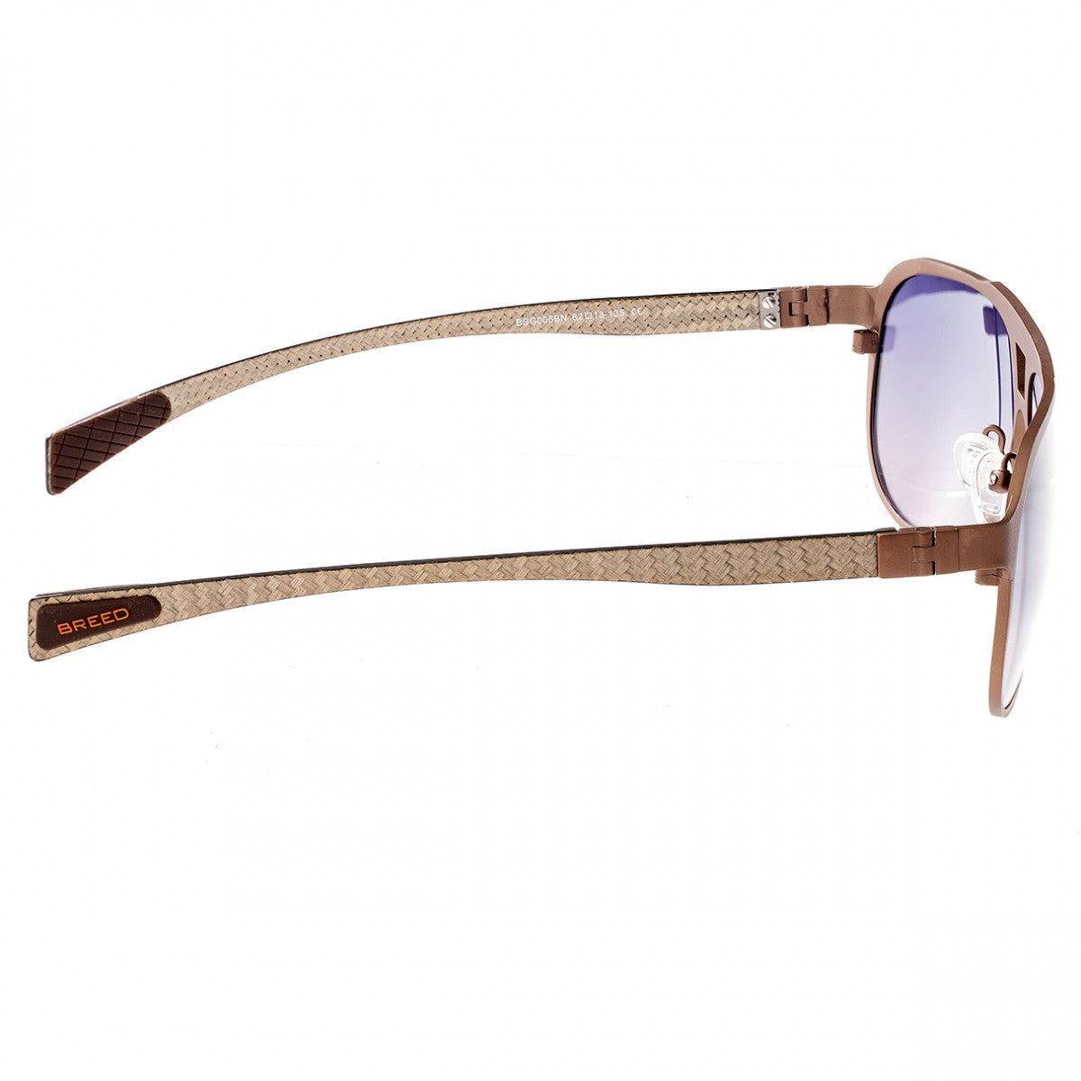 Breed Apollo Titanium and Carbon Fiber Polarized Sunglasses - Brown/Purple - BSG006CP