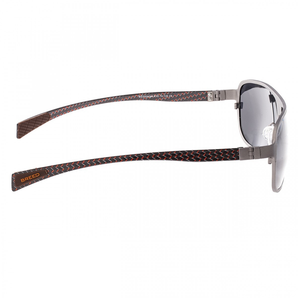 Breed Atmosphere Titanium and Carbon Fiber Polarized Sunglasses - Gunmetal/Black - BSG004GM