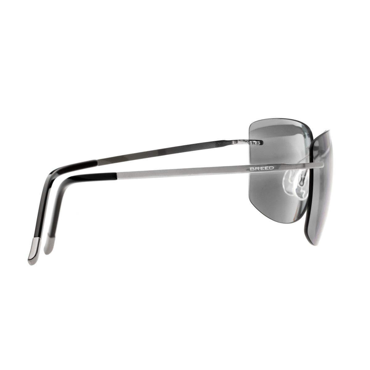 Breed Aero Polarized Sunglasses - Silver/Black - BSG041SL