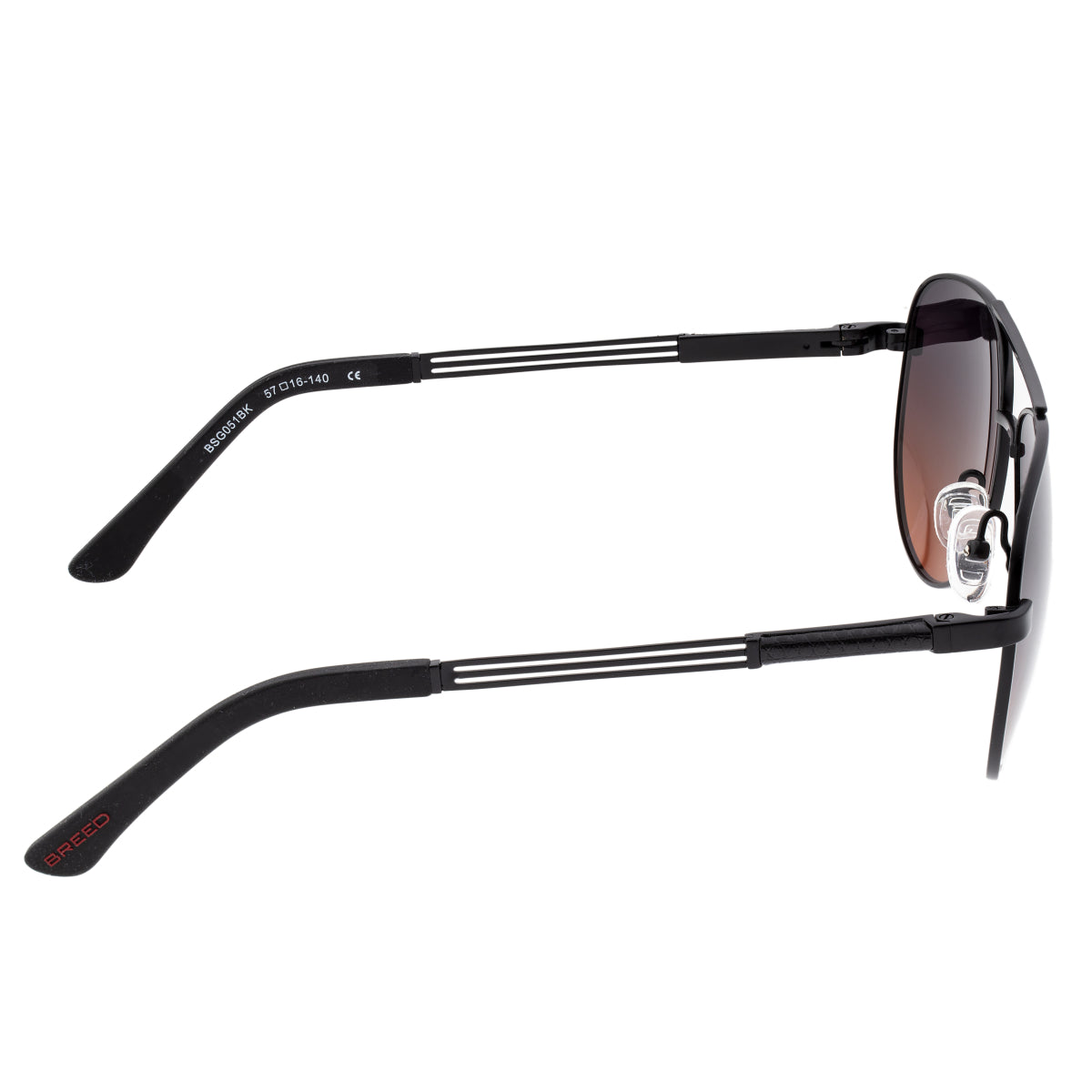 Breed Leo Titanium Polarized Sunglasses - Black/Brown - BSG051BK