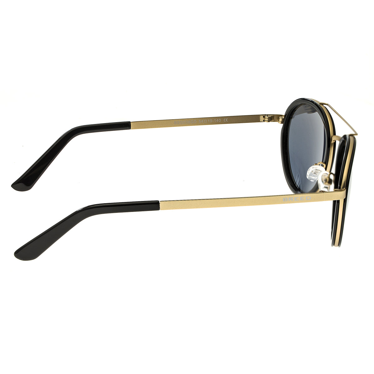 Breed Gemini Titanium Polarized Sunglasses - Gold-Black/Gold-Green - BSG038GD