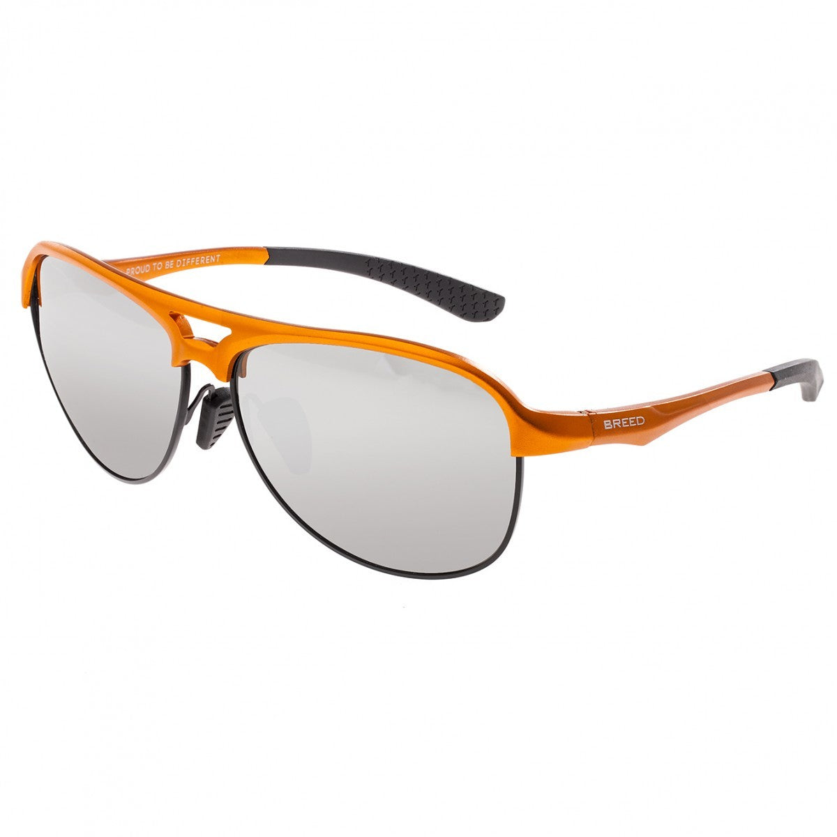 Breed Jupiter Aluminium Polarized Sunglasses - Orange/Silver - BSG019OG