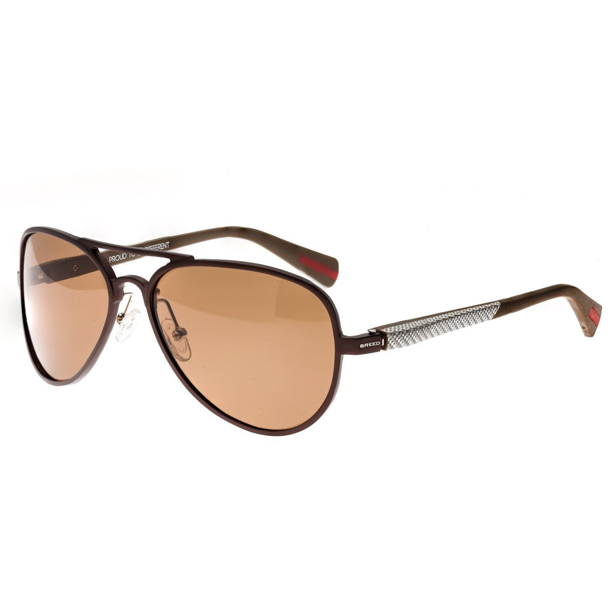 Breed Dorado Titanium Polarized Sunglasses - Brown/Brown - BSG030BN