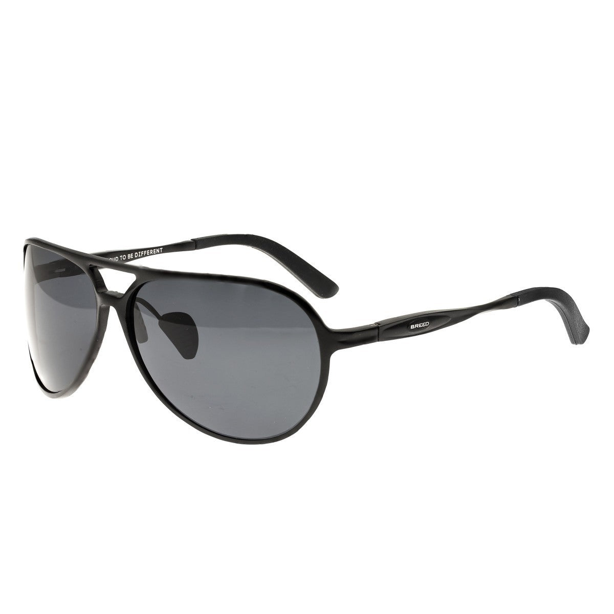 Breed Earhart Aluminium Polarized Sunglasses - Black/Black - BSG011BK