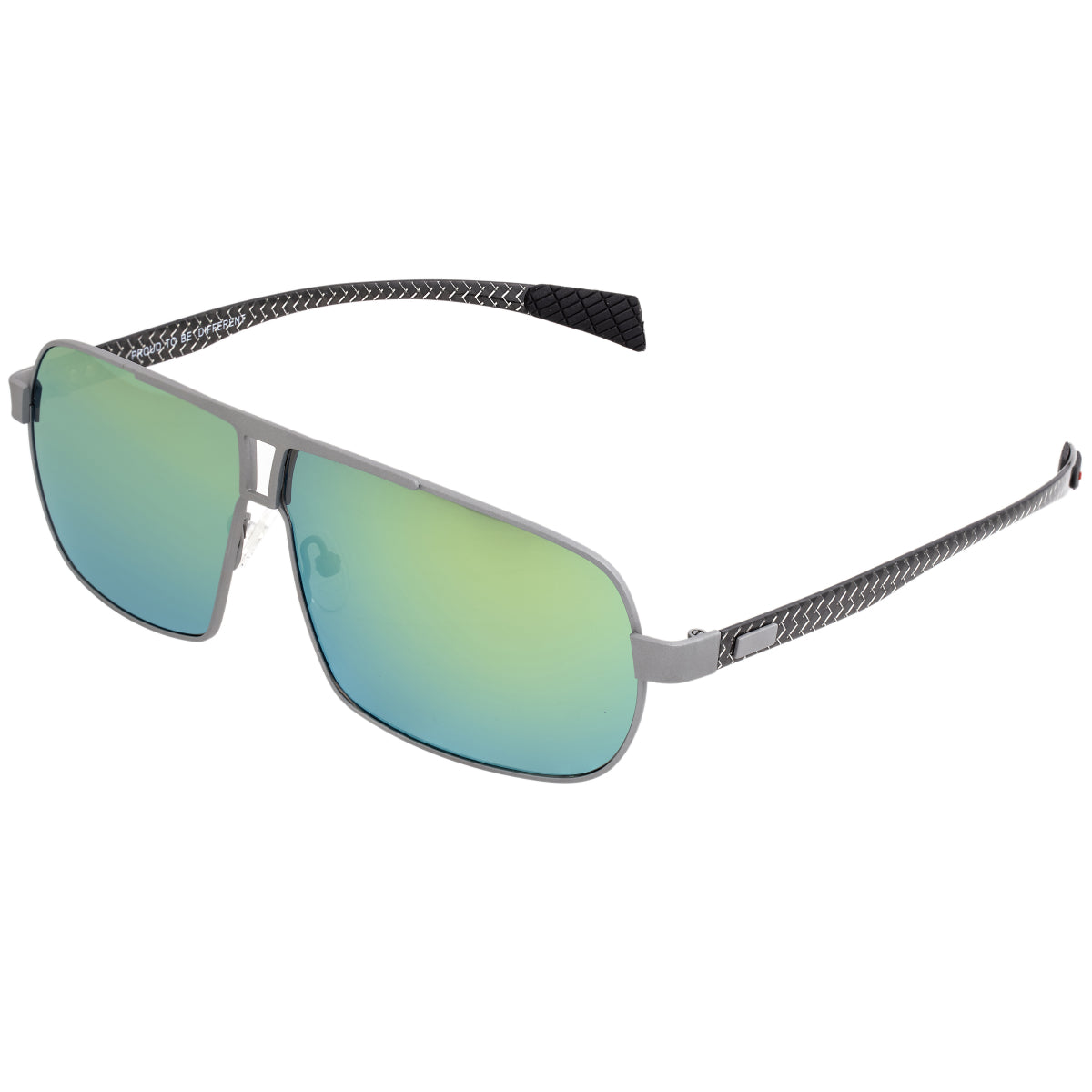 Breed Sagittarius Titanium Polarized Sunglasses - Silver/Gold-Green - BSG032SR