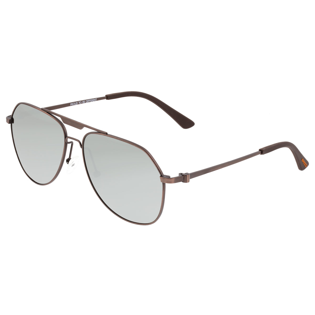 Breed Mount Titanium Polarized Sunglasses - Brown/Silver - BSG056RB