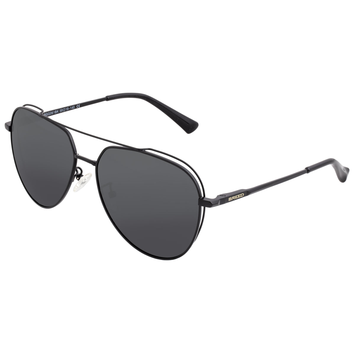 Breed Lyra Polarized Sunglasses - Black/Black - BSG061BK