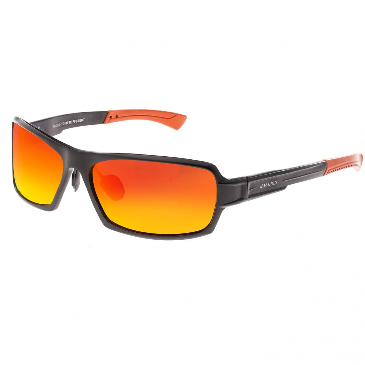 Breed Cosmos Aluminium Polarized Sunglasses - Black/Red-Yellow - BSG013BK