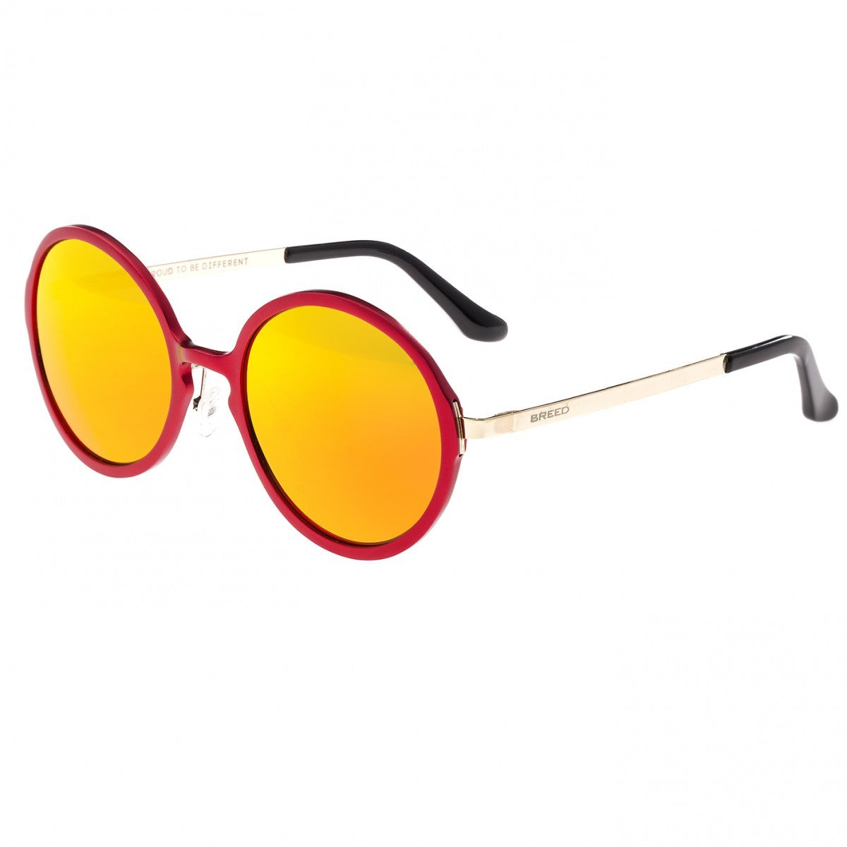 Breed Corvus Aluminium Polarized Sunglasses - Red/Red-Yellow - BSG025RD