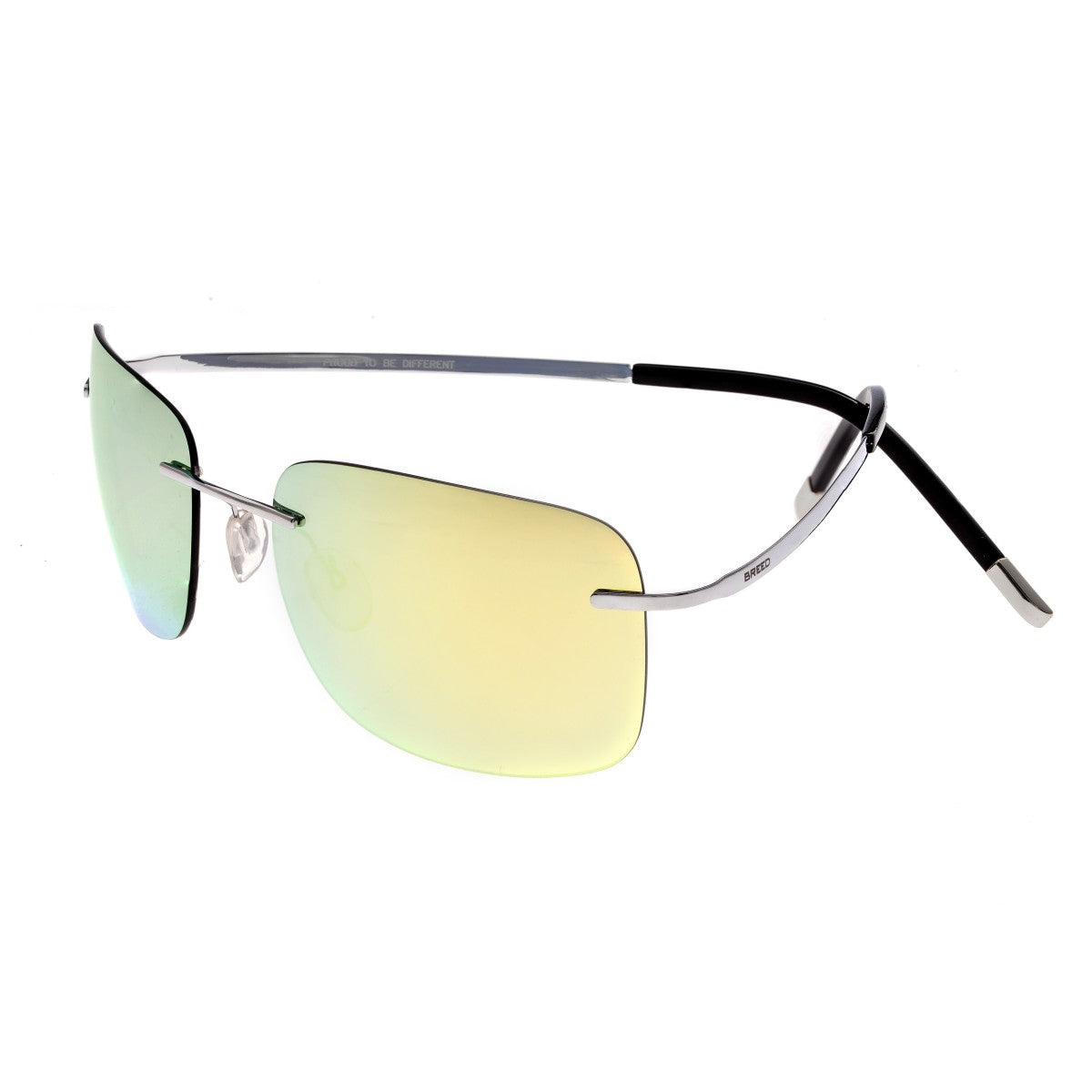Breed Orbit Titanium Polarized Sunglasses - Silver/Yellow - BSG042SL