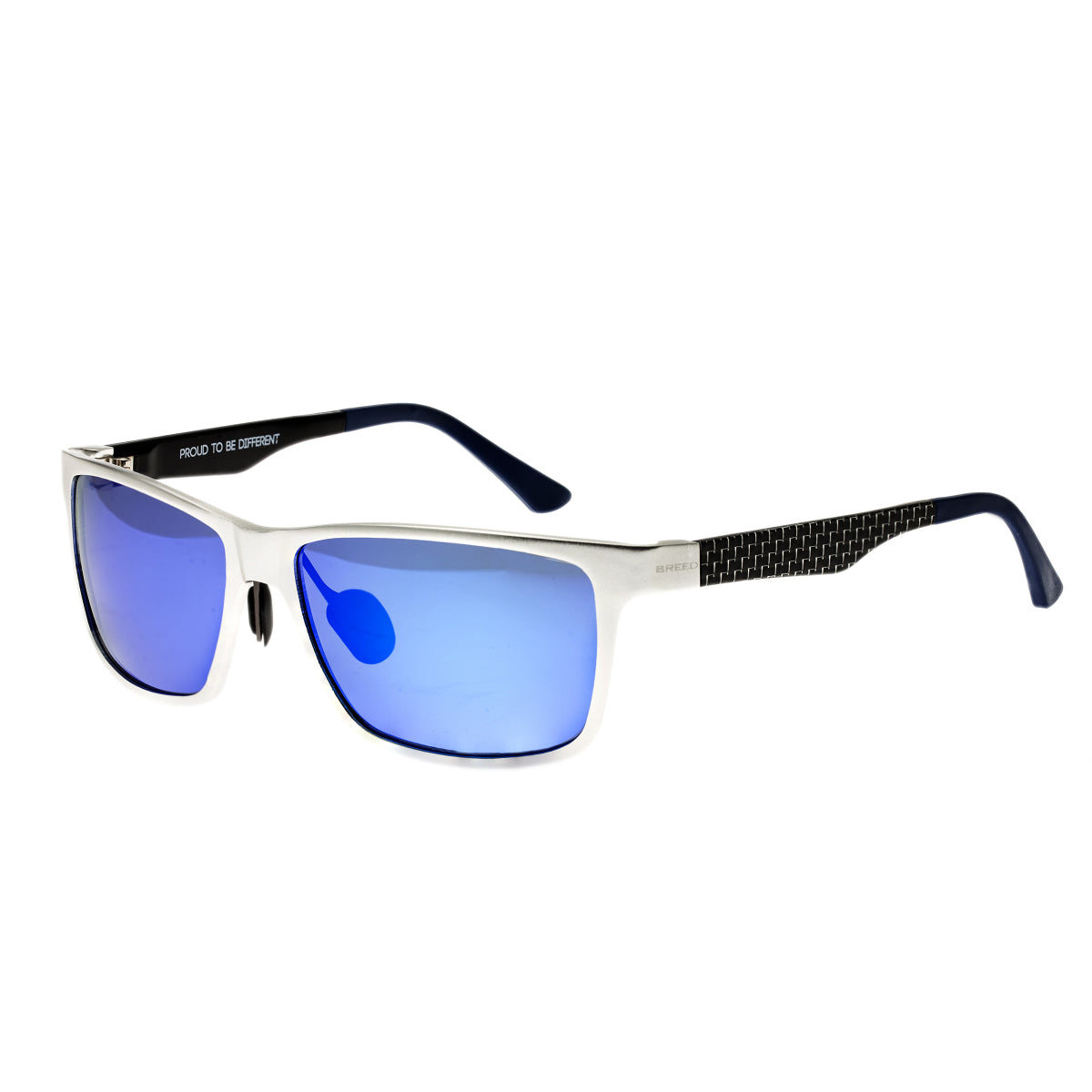 Breed Vulpecula Titanium Polarized Sunglasses - Silver/Purple-Blue - BSG029SR