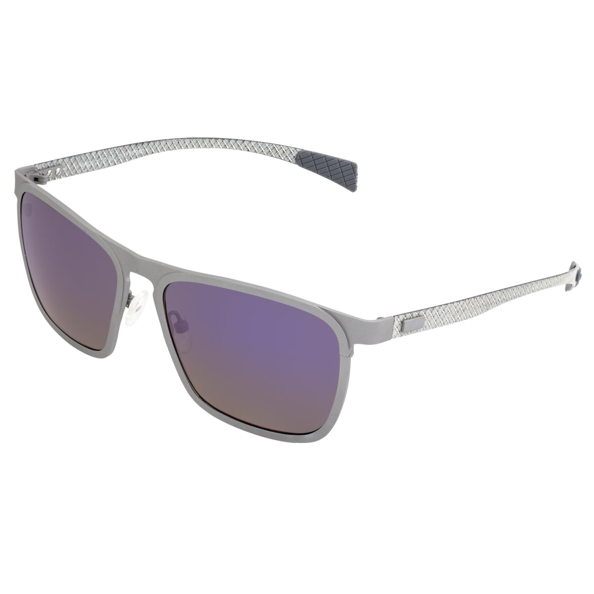 Breed Capricorn Titanium Polarized Sunglasses - Silver/Purple-Blue - BSG031SR