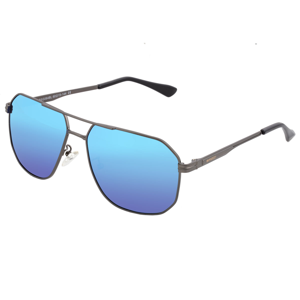 Breed Norma Polarized Sunglasses - Gunmetal/Blue - BSG064BL