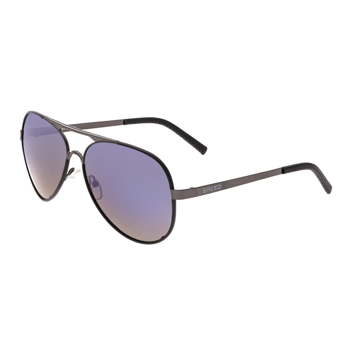 Breed Genesis Polarized Sunglasses - Gunmetal/Purple-Blue - BSG046GM