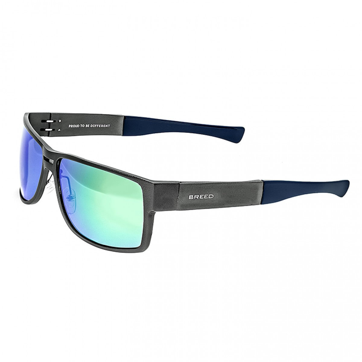 Breed Stratus Aluminium Polarized Sunglasses - Gunmetal/Green - BSG010SR