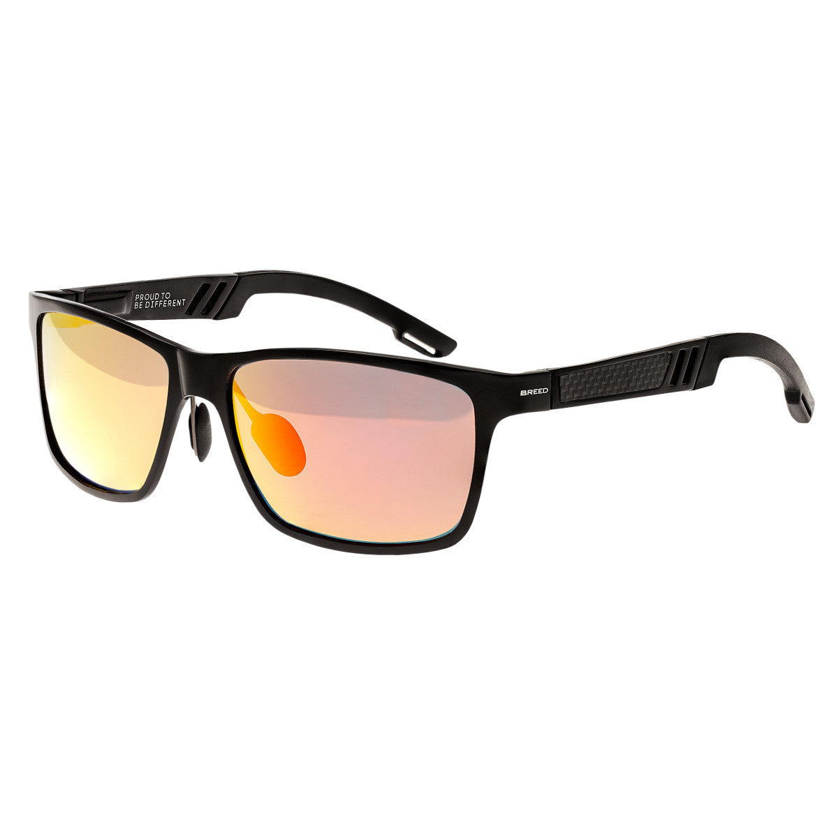 Breed Pyxis Titanium Polarized Sunglasses - Black/Red-Yellow - BSG024RD