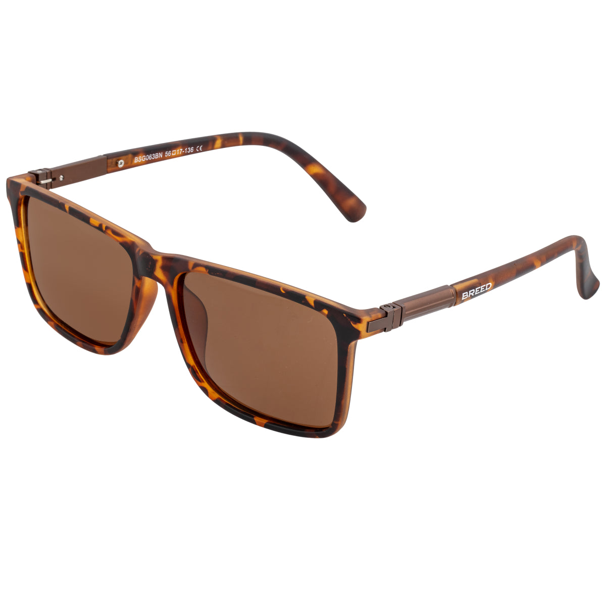 Breed Caelum Polarized Sunglasses - Tortoise/Brown - BSG063BN