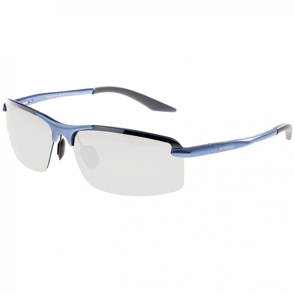 Breed Lynx Aluminium Polarized Sunglasses - Blue/Silver - BSG015BL