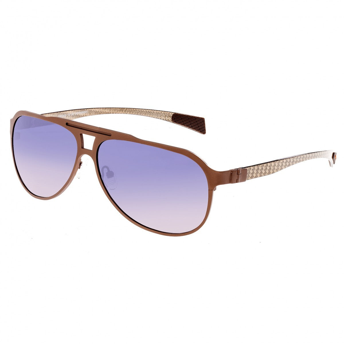 Breed Apollo Titanium and Carbon Fiber Polarized Sunglasses - Brown/Purple - BSG006CP