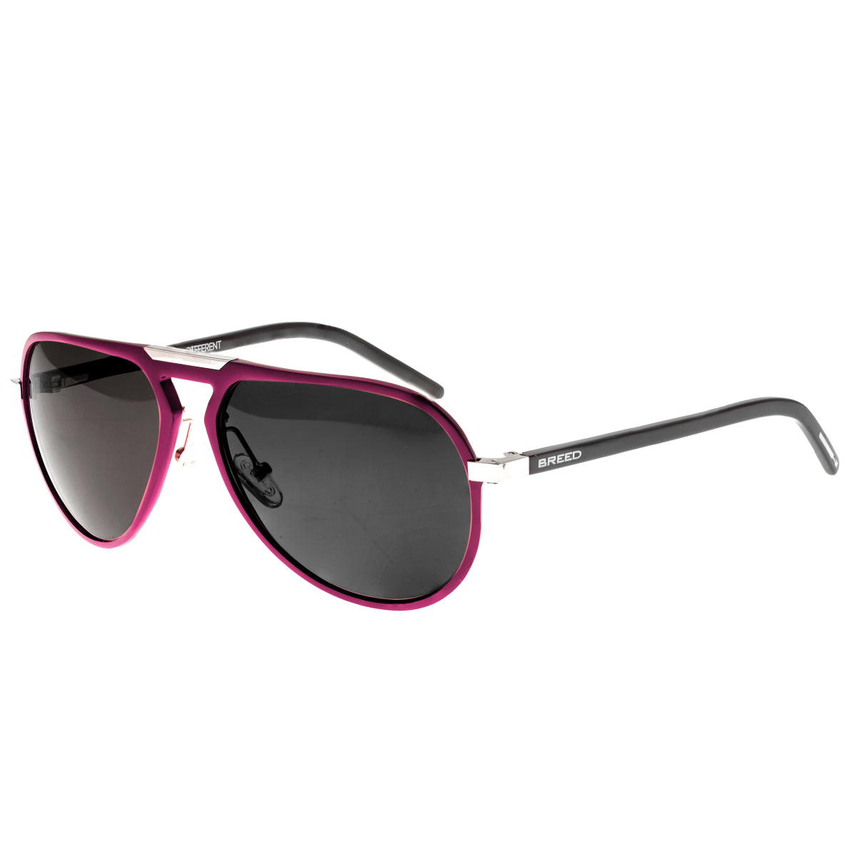 Breed Nova Aluminium Polarized Sunglasses - Pink/Black - BSG018MG