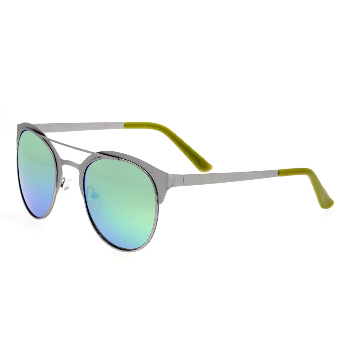 Breed Phoenix Titanium Polarized Sunglasses - Silver/Blue Green - BSG036SL